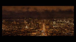 SF at Night from Twin Peaks